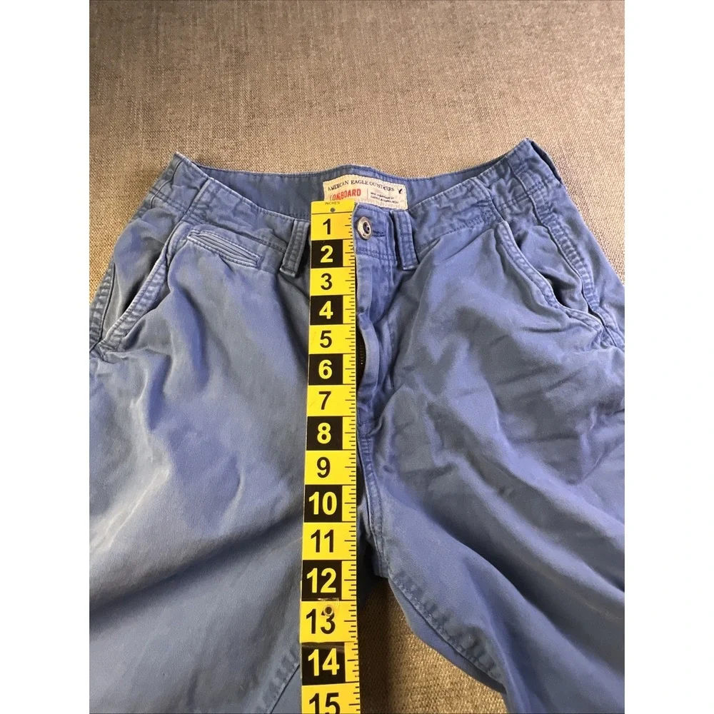 American Eagle Outfitters Longboard Shorts Mens Size 31 Flat Front Blue Y2K